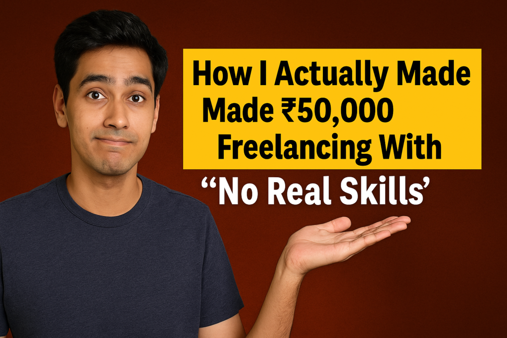 How I Actually Made ₹50,000 Freelancing With “No Real Skills” (Messy, Honest, and Doable)